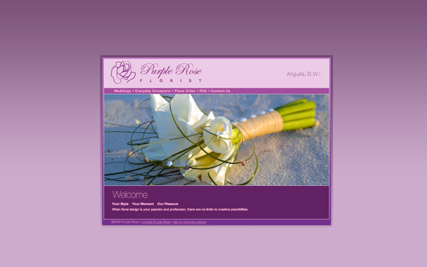Purple Rose Florist Anguilla Caribbean Weddings Floral Arrangements